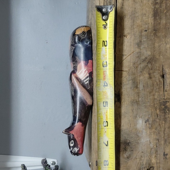 Vintage Hand Carved Soapstone Kenyan Cat Figurine - Picture 6 of 6